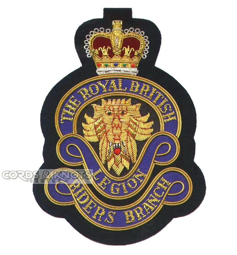 Royal British Legion bullion handmade badge