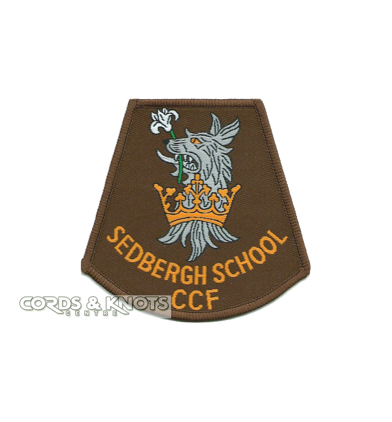 Sedbergh School Combined Cadet Force Arm badge Crest Over Title Woven