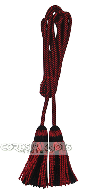 Red, black silk bugle cord No.504