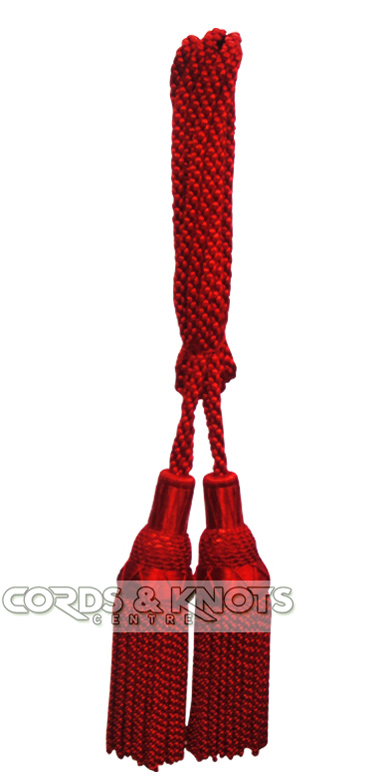 Red silk cords are a type of cord used to connect and decorate the various parts of a bagpipe.