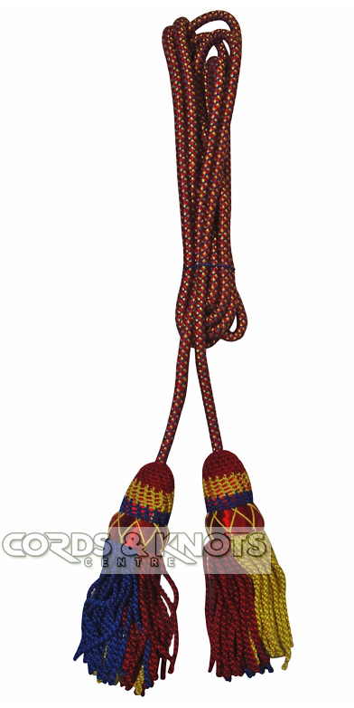 Gold, red, blue silk bugle cord No. 503