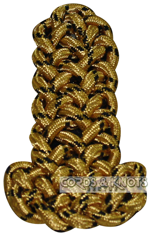 shoulder gold black military